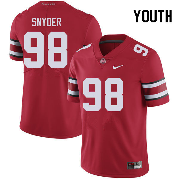 Youth #98 Austin Snyder Ohio State Buckeyes College Football Jerseys Stitched Sale-Red